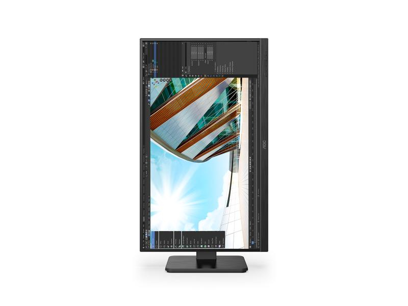 AOC Monitor U27P2, 27 Zoll LED, 3840 x 2160 Pixel, 16:9, DVI VGA HDMI USB, Schwarz