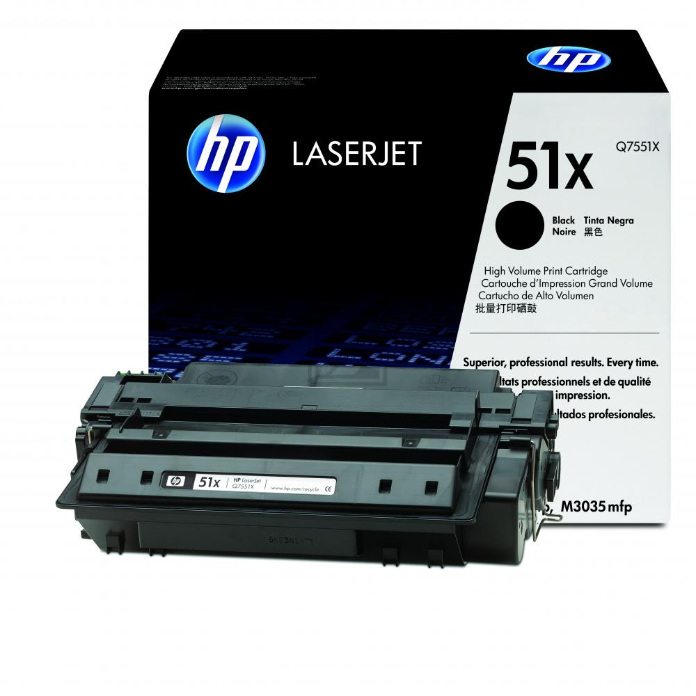 Toner HP Q7551X schwarz, ca 13000 Seiten, zu HP LJ P3005-Serie