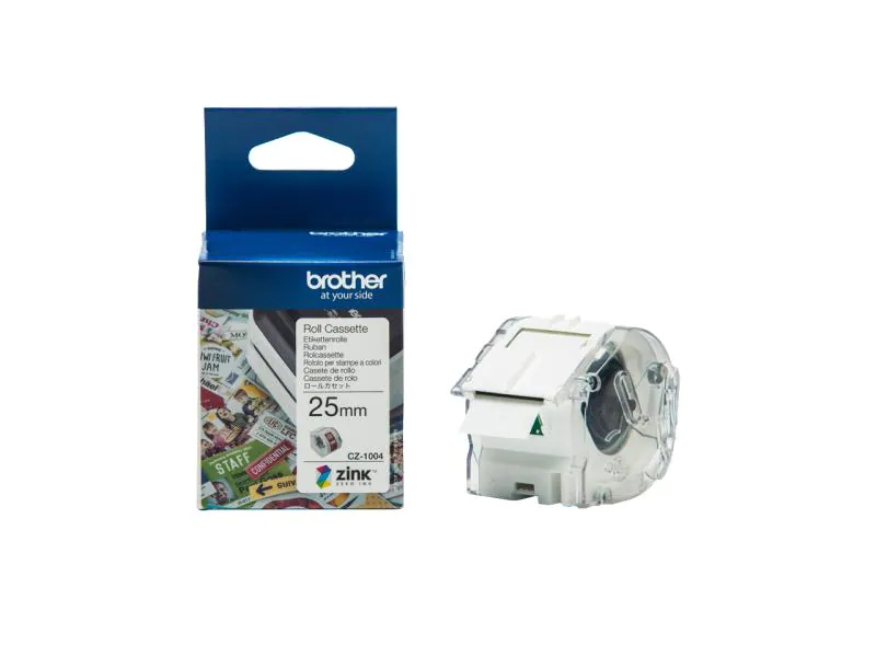 BROTHER Colour Paper Tape 25mm/5m CZ-1004 VC-500W Compact Label Printer