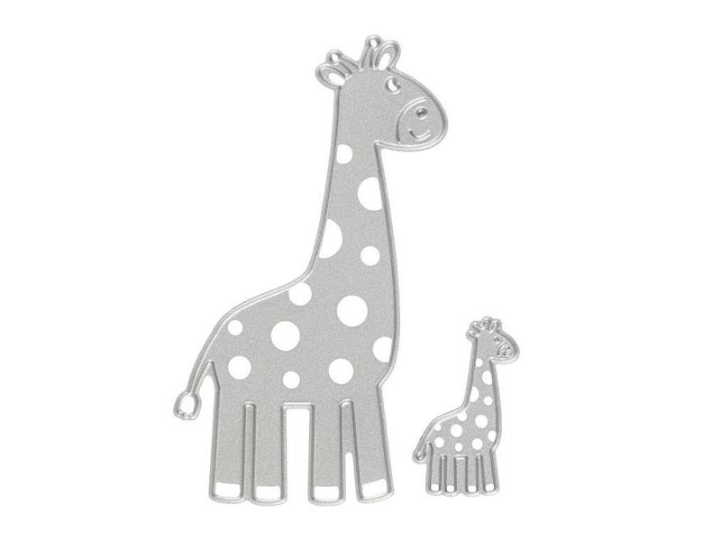Creativ Company Stanzschablone 5.4 x 9.2 + 2.1 x 3.5 cm, Giraffe, Motiv: Giraffe, Betriebsart: Manuell, Produkttyp: Stanzschablone