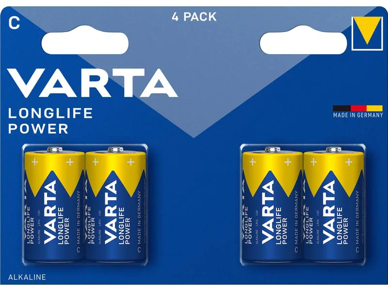 Varta Batterie Longlife 4 Stück, Typ C