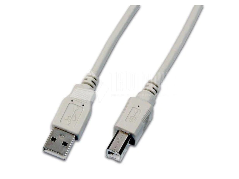 Wirewin USB2.0-Kabel A-B: 1.5m, grau, bis 480Mbps,doppelte Abschirmung, vergoldete Kontakte