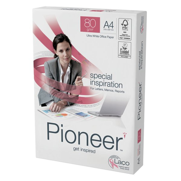 Kopierpapier PIONEER | A4 | 100g | 171er Weisse | Cleverbox Kopier-/Preprintpapier, hochweiss, holzfrei, 2-fach gelocht