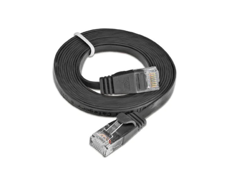 Wirewin Slimpatchkabel Cat 6, UTP, 0.1 m, Schwarz, Farbe: Schwarz, Form: Flach, Zusatzfunktionen: Mit Klinkenschutz, Längenaufdruck auf Stecker, Länge: 0.1 m, Anschlüsse LAN: RJ45 - RJ45, Produkttyp: Slimpatchkabel