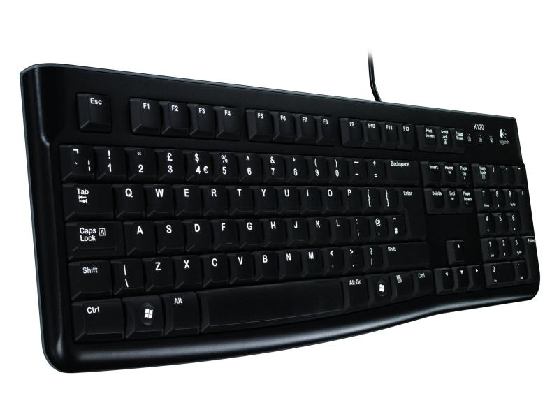 Logitech Keyboard K120 for Business, USB, UK-Layout!! Leise Tasten mit niedrigem Profil, schlankes