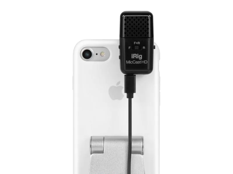 IK Multimedia Mikrofon iRig Mic Cast HD, Typ: Einzelmikrofon, Bauweise: Clip, Anwendungsbereich: Gesang & Sprache; Video, Wandlerprinzip: Kondensator, Richtcharakteristik: Niere, Einsatzgebiet: Studio & Broadcast, Weitere Eigenschaften: USB-Mikrofon