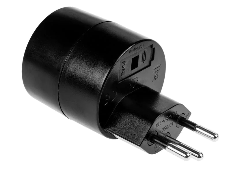 FURBER.power Reiseadapter Schuko CH-EU T13, Anzahl Pole: 3, USB Ladeanschluss: Nein, Adapter Dose: Schweiz, Adapter Stecker: Europa