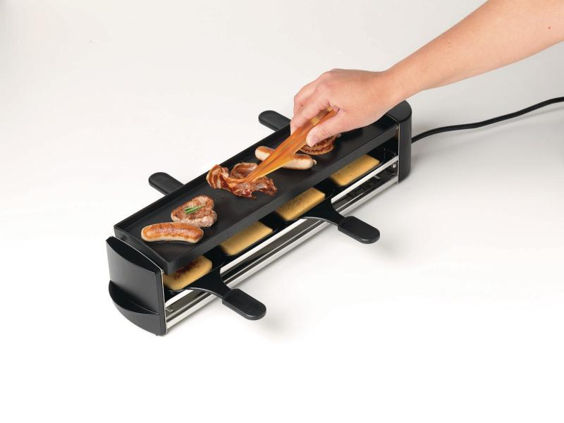 Stöckli Raclette-Zangenspachtel & Grillzange, 4 Stück, Mehrfarbig