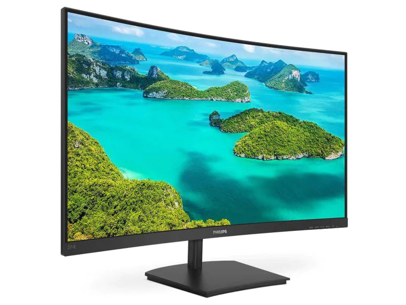 Philips Monitor 271E1SCA/00, 27 Zoll LED, 1920 x 1080 Pixel Full HD, 16:9, VGA HDMI, Schwarz