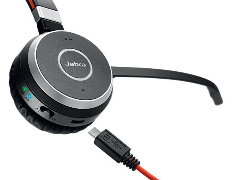 Jabra Headset Evolve 65 SE UC Mono NC (Bluetooth, USB-A) inklusive Ladestation