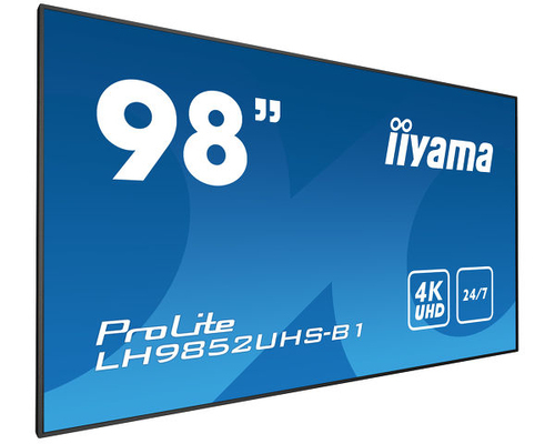 Iiyama ProLite LH9852UHS-B1, 98 Zoll, 3840 x 2160 Pixel, 16:9, DVI VGA HDMI USB, Schwarz