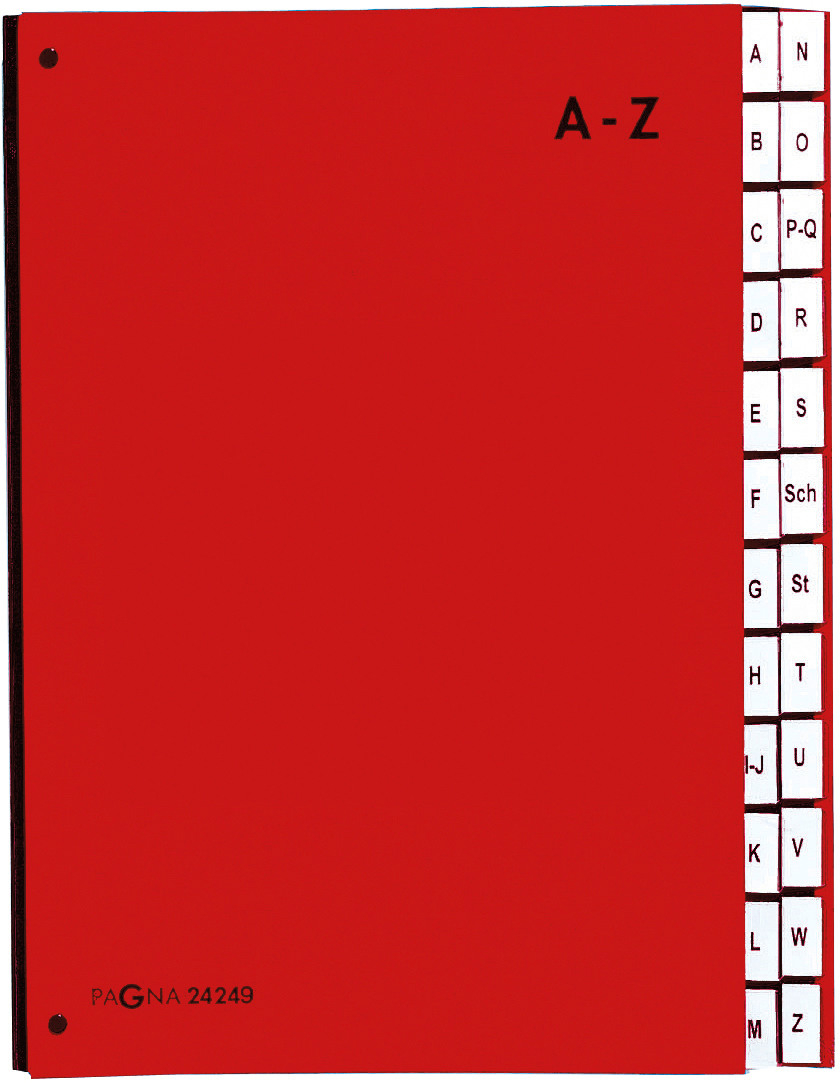 PAGNA Pultordner Color A4 24249-01 rot, A-Z