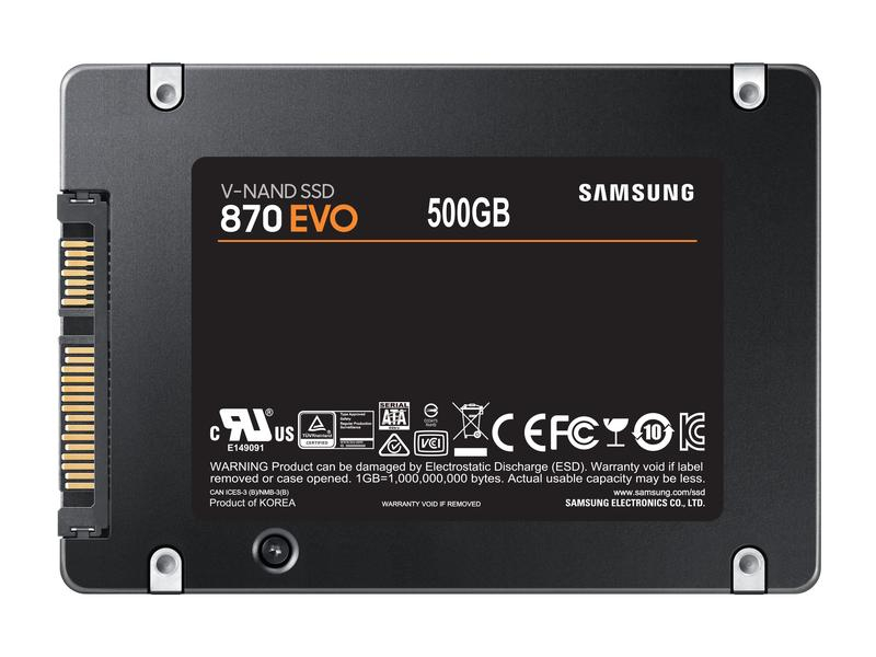 SAMSUNG MEMORY SSD 870 Evo Series 500GB MZ-77E500B/EU SATA III 2.5 V-NAND Basic