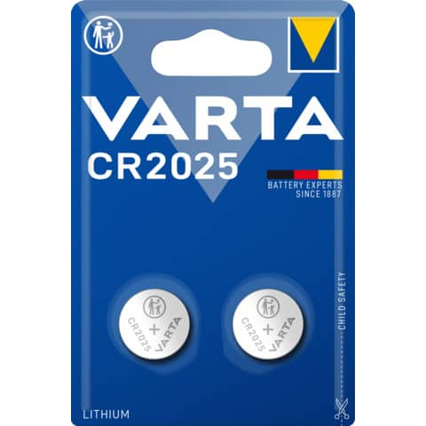 VARTA Lithium Knopfzelle "Professional Electronics", CR2025