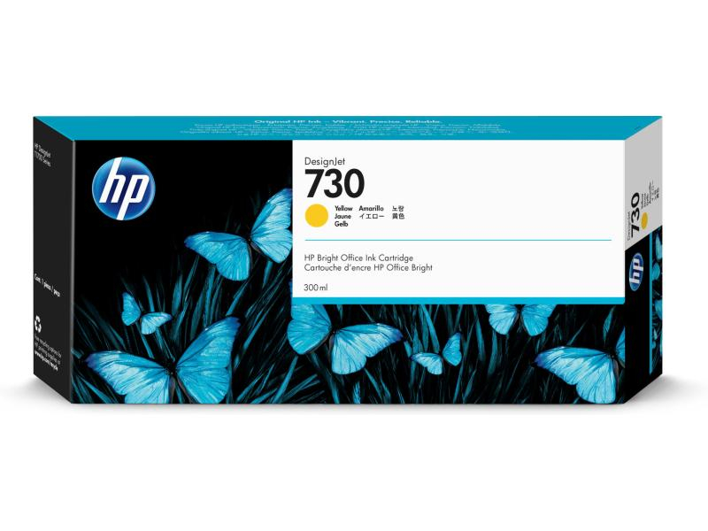 HP Tintenpatrone 730 yellow P2V70A DesignJet T1700 300ml