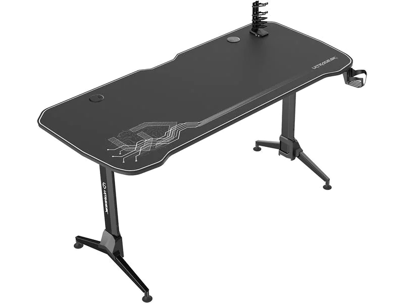 Ultradesk Gaming Tisch Grand Weiss, Beleuchtung: Nein, Höhenverstellbar: Ja, Detailfarbe: Weiss, Material: Stahl