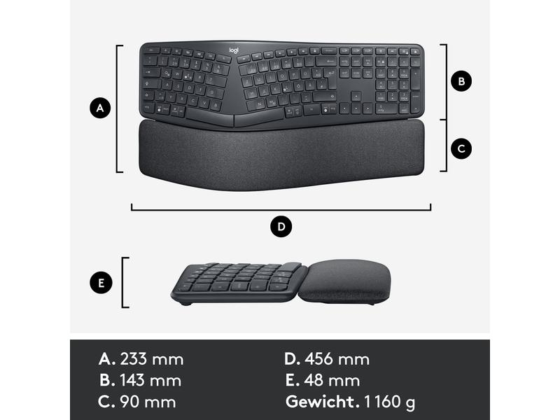 Logitech Tastatur Ergo K860