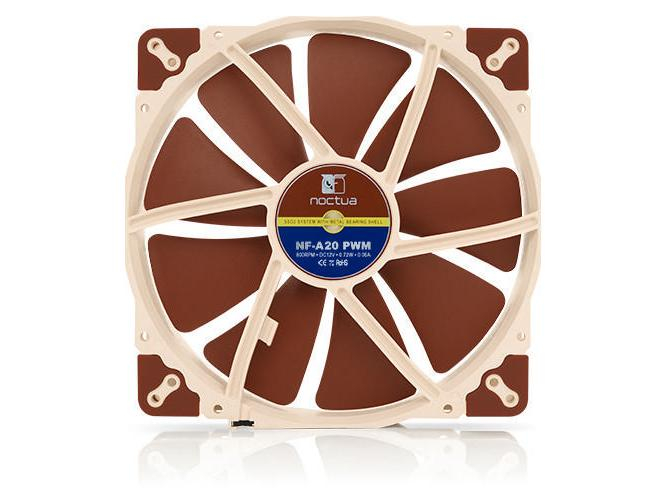 Noctua Gehäuselüfter NF-A20 PWM, Lüfterdimension: 200 mm, Schnittstellen: 4-Pin (PWM), 18.1 dB(A)