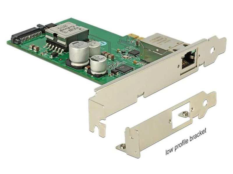 Delock Netzwerkkarte mit PoE+ Unterstützung, Schnittstellen: RJ-45 (1000Mbps), Schnittstellengeschwindigkeit: 1 Gbit/s, Formfaktor: Low-Profile, Full-Height, Anschlussart: RJ-45, Anwendungsbereich: Enterprise, Consumer, Business, Home