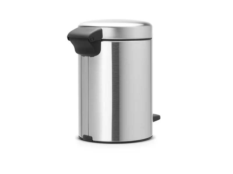 Brabantia Kosmetikeimer NewIcon 3 l, Silber, Fassungsvermögen: 3 l, Höhe: 26.4 cm, Anzahl Behälter: 1, Form: Rund, Detailfarbe: Silber, Material: Edelstahl