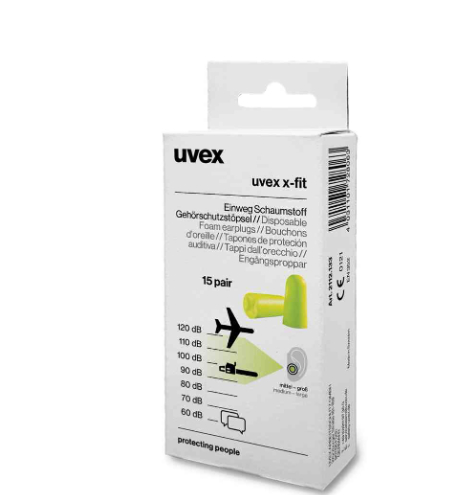 uvex Einweg-Gehörschutzstöpsel x-fit, lime