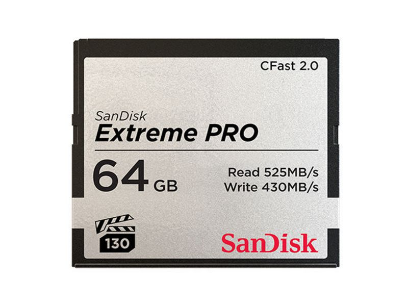 SanDisk CFast Card Extreme Pro 64GB Speicherkapazität: 64 GB, Videogeschwindigkeit: VPG130