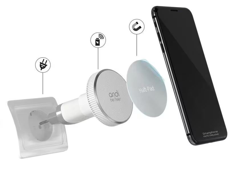 Andi be free Wireless Charger Travel 5 W Weiss, Induktion Ladestandard: Qi, Detailfarbe: Weiss, Ladegerät Typ: Pad