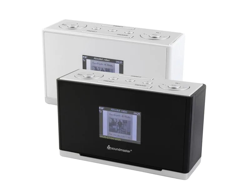 soundmaster DAB+ Radio UR240 Schwarz, Radio Tuner: DAB+, FM, Stromversorgung: Netzbetrieb, Farbe: Schwarz, Ausstattung: Weckfunktion, Farbdisplay, Schlummerfunktion, Alarm, Einschlaftimer, Typ: Tischradio