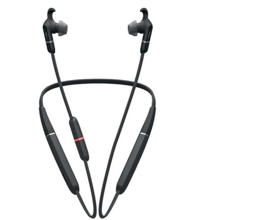 Jabra Headset Evolve 65e MS, Ausstattung Mikrofon: Noise Cancelling, Trageweise: Duo, Skype for Business, Verbindung zum Endgerät: Bluetooth, Tragestil: Nackenbügel, Trageform: In-Ear, Geeignet für: Home Office; Mobile Mitarbeiter