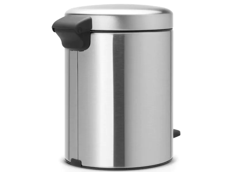 Brabantia Kosmetikeimer NewIcon Matt Steel Fingerprint proof 5 l, Anzahl Behälter: 1, Farbe: Silber, Eimertyp: Kosmetikeimer; Treteimer, Form: Rund, Material: Edelstahl; Kunststoff, Fassungsvermögen: 5 l