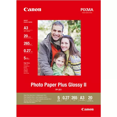 Canon PP-201 Glossy II Fotopapier Plus A3 – 20 Blatt (10 x 20 Blatt)