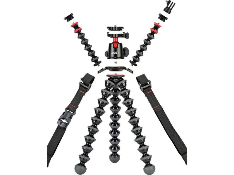 Joby Stativ GorillaPod Rig mit Kugelkopf, Eigenschaften: Videostativ, Material: Plastik; Aluminium, Stativ-Bauart: Dreibeinstativ, Stativgewinde: 1/4", Stativ-Ausstattung: Kugelkopf, Länge ausgefahren: 43 cm, Gewicht: 840 g, Belastbarkeit: 5 kg