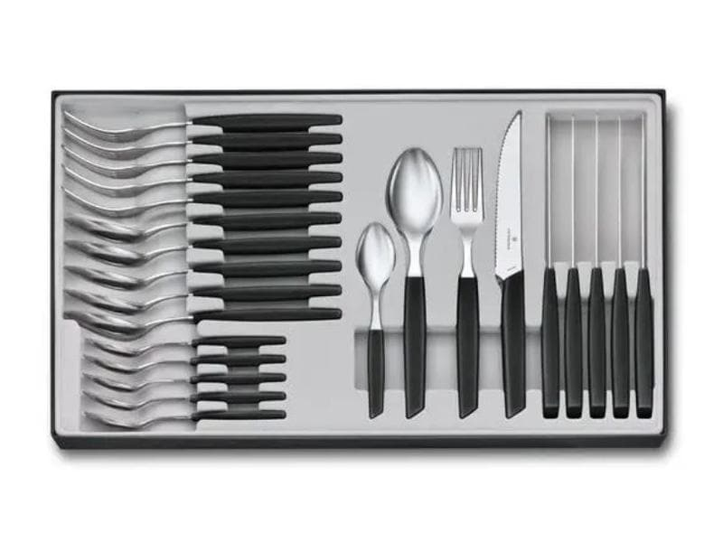 Victorinox Besteck-Set Swiss Modern 24-teilig, Schwarz