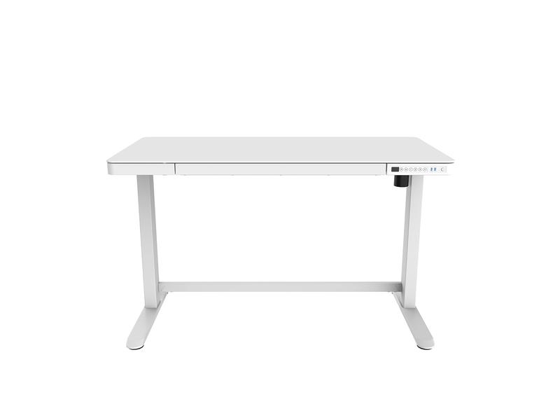 Contini Tisch ET118, 120 x 60 cm, mit Tischplatte Glas, Weiss, Inklusiv Tischplatte: Ja, Material: Metall, Glas, Gewicht: 42 kg, Belastbarkeit: 50 kg, Detailfarbe: Weiss