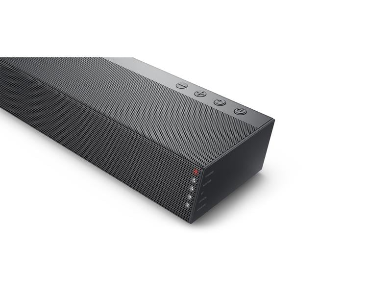 Philips Soundbar TAB6305/10, Verbindungsmöglichkeiten: 3,5 mm Klinke, HDMI, Bluetooth, USB, Toslink, Audiokanäle: 2.1, Farbe: Schwarz, Soundbar Typ: Soundbar mit kabellosem Subwoofer, Ausstattung: Bluetooth