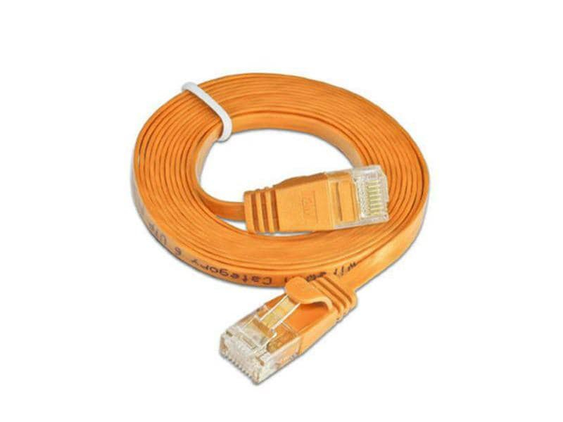 SLIM Slimpatchkabel RJ-45 - RJ-45, Cat 6, UTP, 0.1 m, Orange