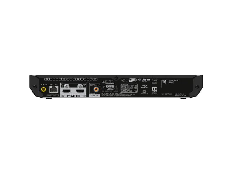 Sony Blu-ray Player UBP-X700 Schwarz, Tuner-Signal: Kein, Farbe: Schwarz, Schnittstellen: HDMI; Coaxial; RJ-45 (Ethernet), Typ: UHD Player, Ausstattung: 4K UltraHD; Dolby Vision; HDR10