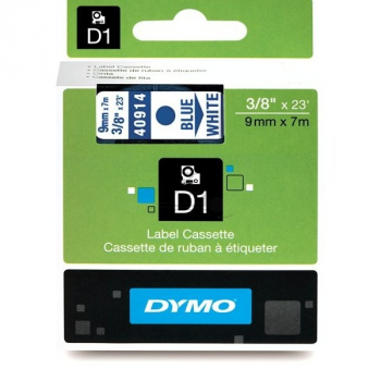 DYMO D1 Schriftbandkassette blau/weiß, 9 mm x 7 m