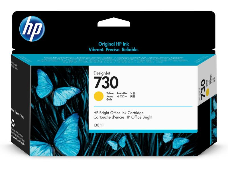 HP Tintenpatrone 730 yellow P2V64A DesignJet T1700 130ml