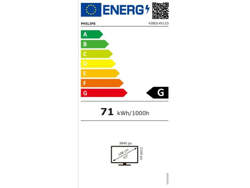 43BDL4511D 108CM 43IN IPS LED 3840X2160 16:9 500CD/QM  NMS IN LFD