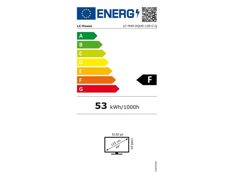 LC-Power Monitor LC-M49-DQHD-120-C-Q, Bildschirmdiagonale: 49 ", Auflösung: 5120 x 1440, Bildwiederholrate: 120 Hz, Anschlüsse: DisplayPort, HDMI, Anwendungsbereich: Gaming, Ergonomie: Schwenkbar, Neigbar, Höhenverstellbar