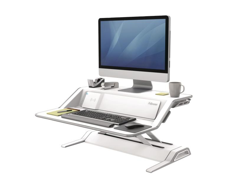 FELLOWES Lotus DX Sitz-Steh Workstation 8091501 weiss