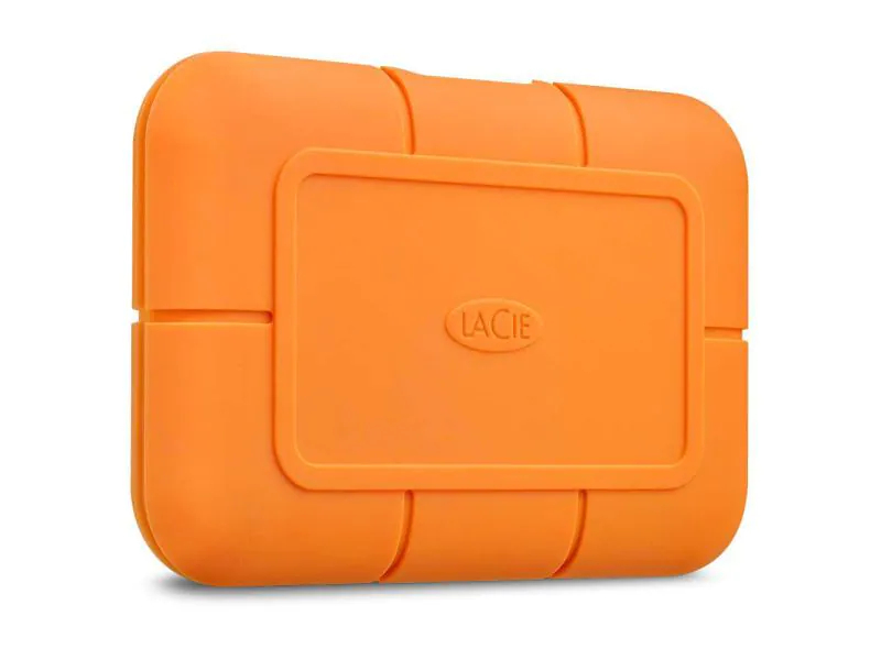 LaCie Externe SSD Rugged 1 TB, Stromversorgung: Per Datenkabel, Speicherkapazität total: 1 TB, Speicherverschlüsselung: 256-Bit-AES, Farbe: Orange, Dateisystem: exFAT (Windows & Mac OS), Schnittstellen: Type-C USB 3.1 Gen 2