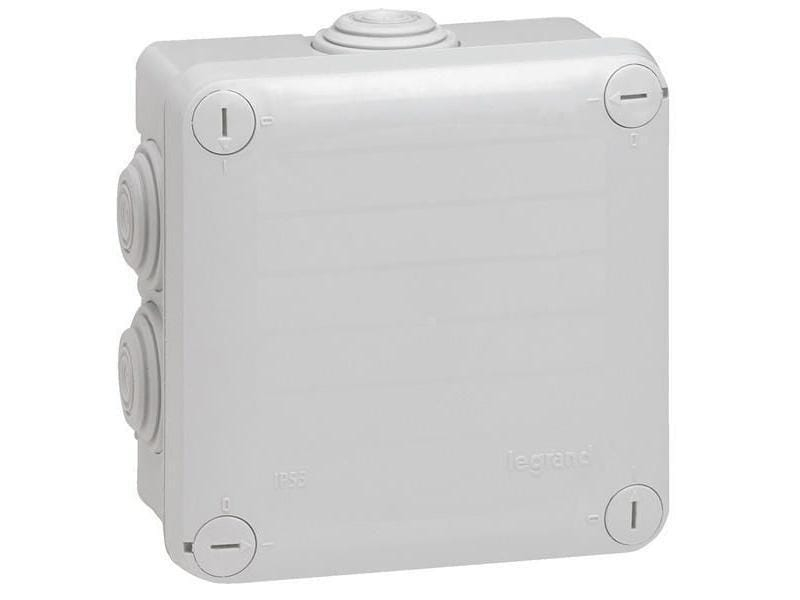 Legrand Abzweigdose Plexo IP55 105x105x55, Breite: 105 mm, Länge: 105 mm, Tiefe: 55 mm, Schutzklasse: IP55, Klemmsteg: Nein, E-Nr.: 152140031