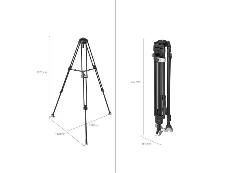 Smallrig Stativ FreeBlazer, Höhenverstellbar: Ja, Detailfarbe: Carbon, Schwarz, Material: Rostfreier Stahl, Carbon, Aluminium-Legierung, Polyoxymethylen (POM), Silikon, Stativ-Bauart: Dreibeinstativ, Stativgewinde: 3/8'', Stativ-Ausstattung: Keine