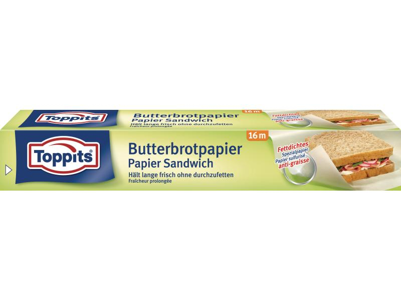 Toppits Butterbrotpapier 16 m, Material: Papier, Länge: 16 m