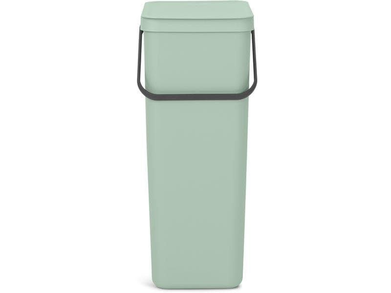 Brabantia Recyclingbehälter Sort & Go 40 l, Hellgrün, Material: Kunststoff, Fassungsvermögen: 40 l, Anzahl Behälter: 1, Material: Kunststoff, Form: Eckig, Detailfarbe: Hellgrün