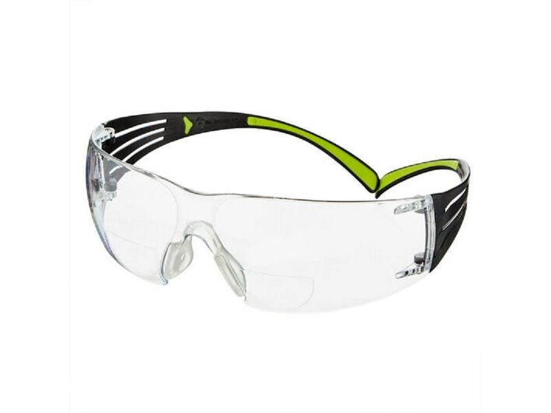 3M Schutzbrille SecureFit 420 mit +2.0 Dioptrie, Transparent, Grössentyp: Normalgrösse, Brillenglasfarbe: Transparent, Detailfarbe: Grün, Schwarz, Grössensystem: EU, Grösse: Standard, Zielgruppe: Unisex