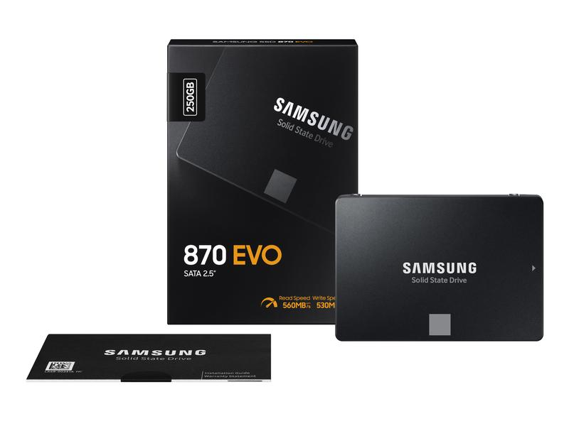 SAMSUNG MEMORY SSD 870 Evo Series 250GB MZ-77E250B/EU SATA III 2.5 V-NAND Basic