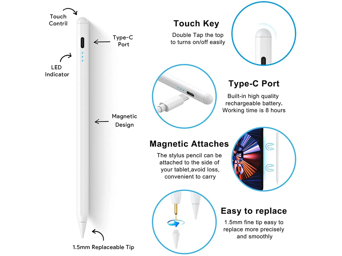 ESR Digital Pencil Magnetic iPad 6C001 White